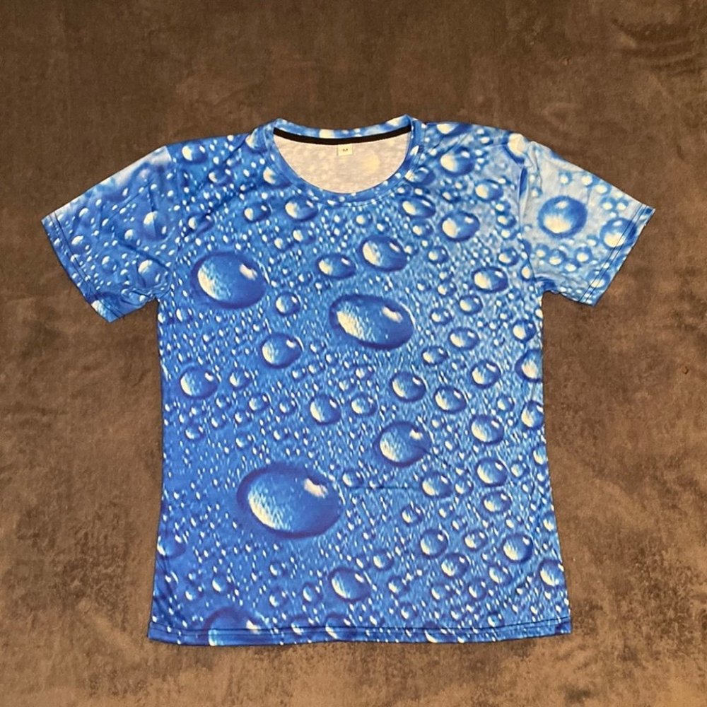 Men’s Trippy Water Drop Tee, Custom Order (BRAND NEW ONE OF A KIND)